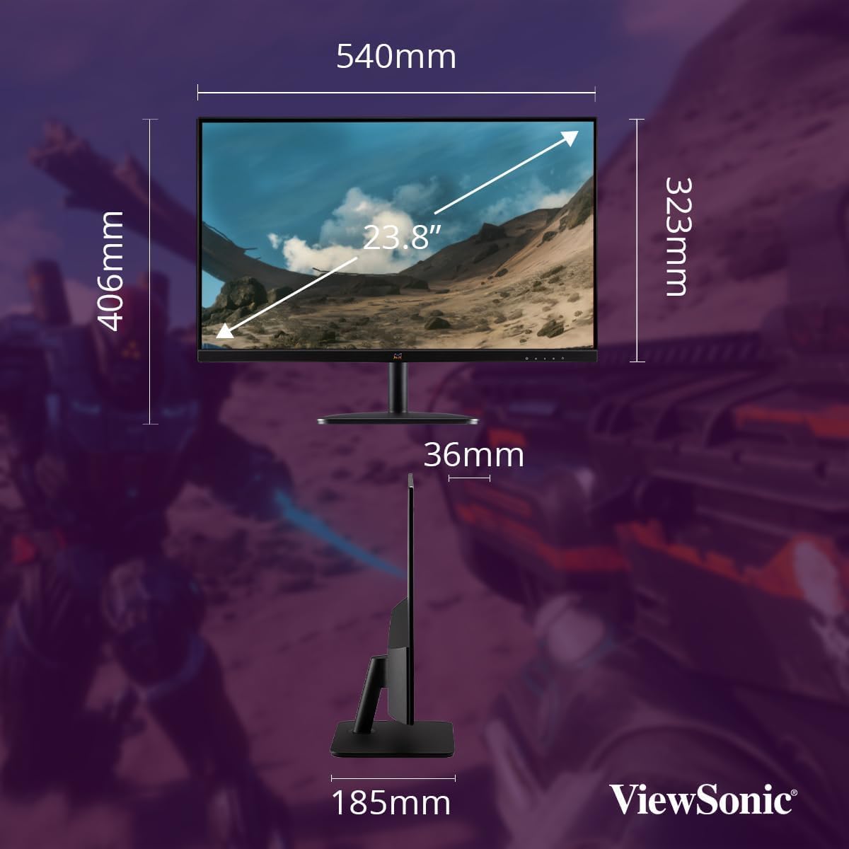 ViewSonic (from USA) 60.96 Cm (24") FHD IPS Monitor