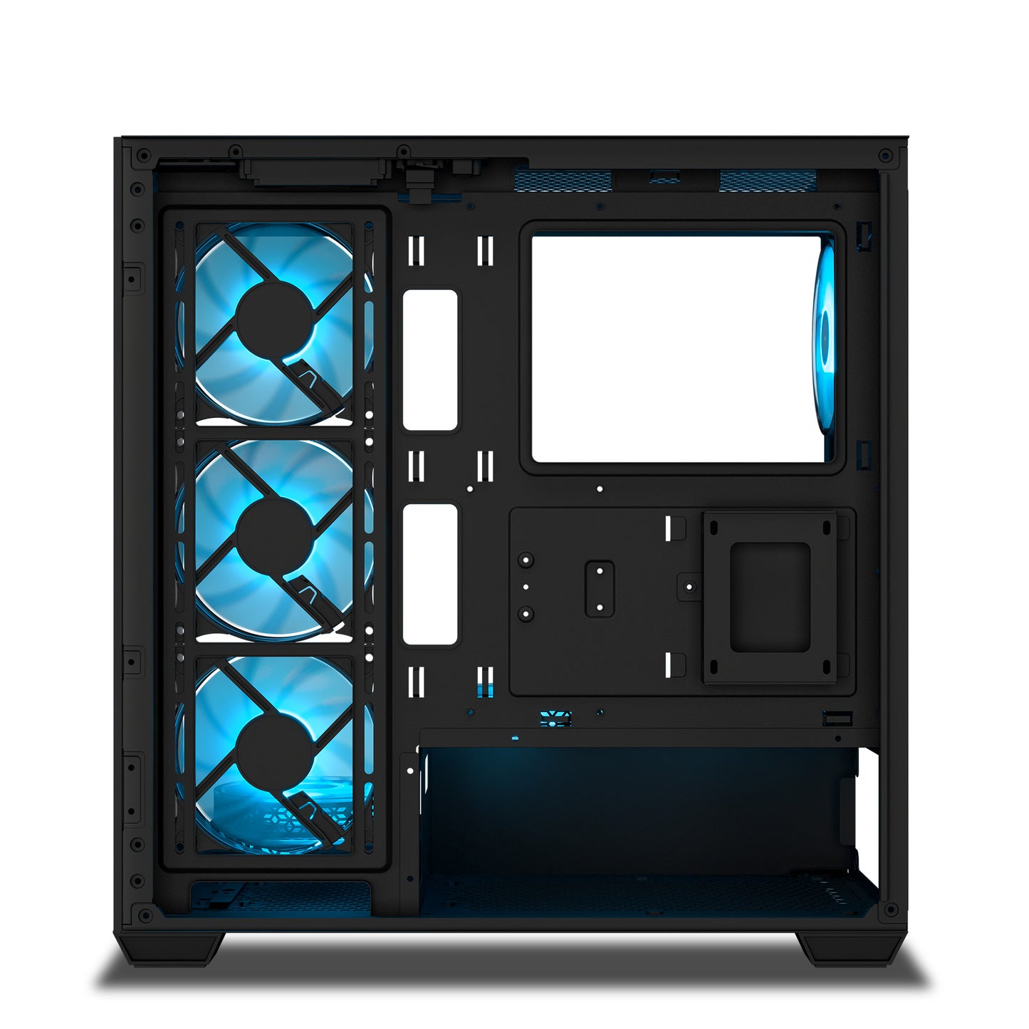Ant Esports Crystal X7 ATX Computer Case/Gaming Cabinet with Type-C – Black