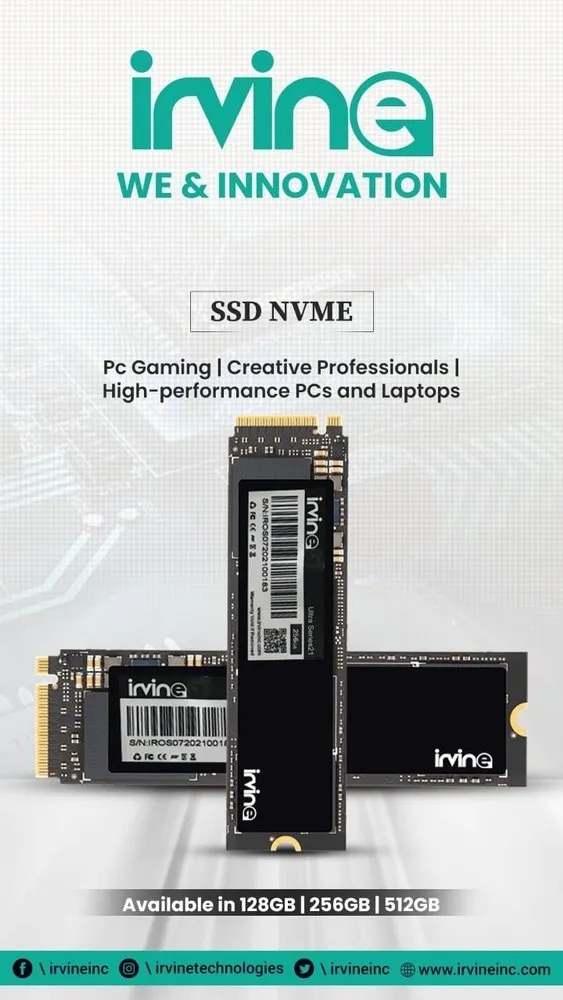 Irvine NVMe M.2 SSD 256GB