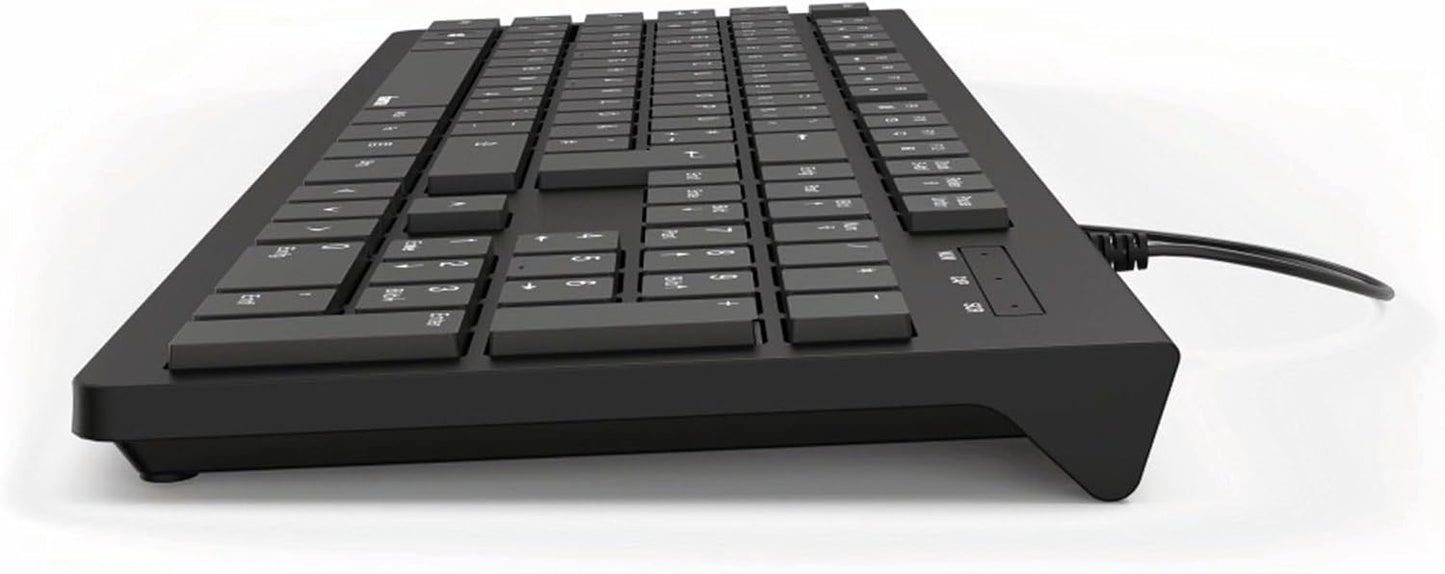 Hama KC-200 Wired Keyboard with USB A Cable Black