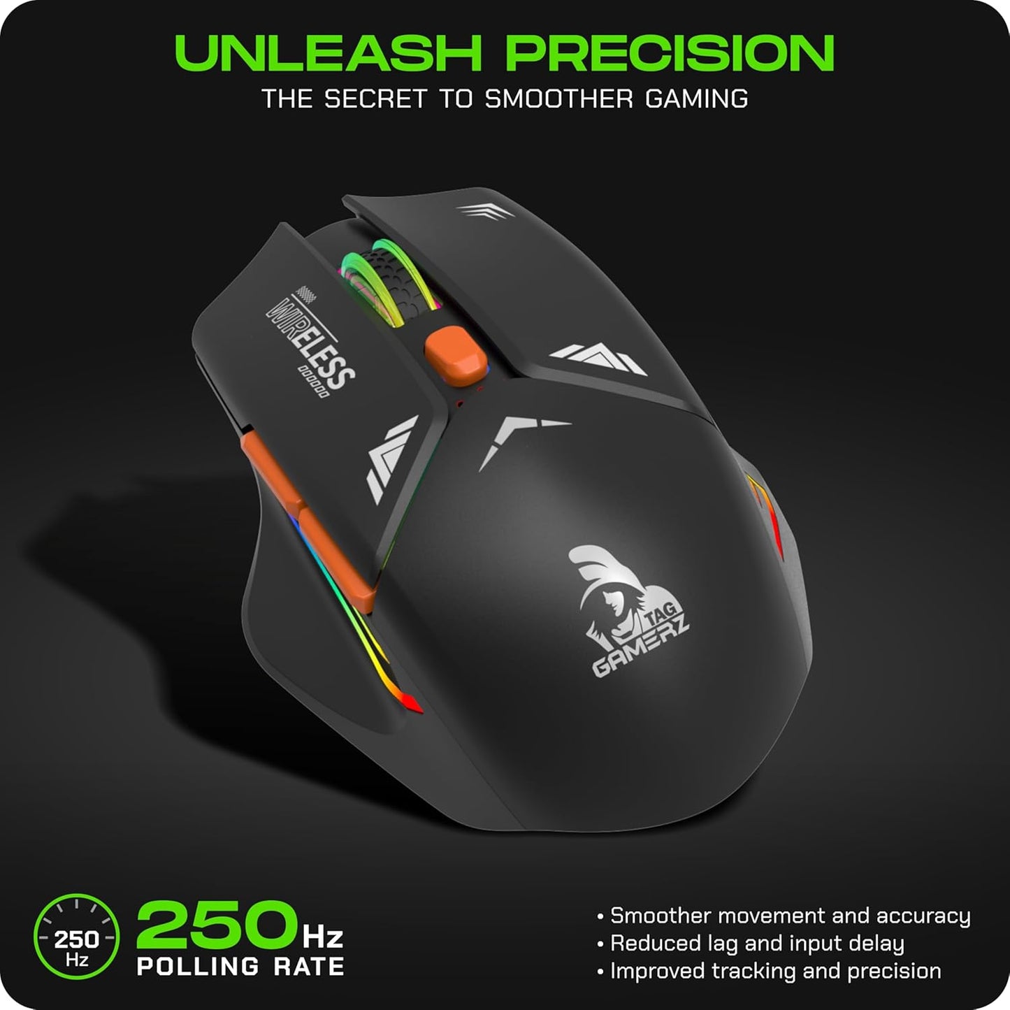 TAG Gamerz WM800 Mouse with 2.4 GHz Wireless