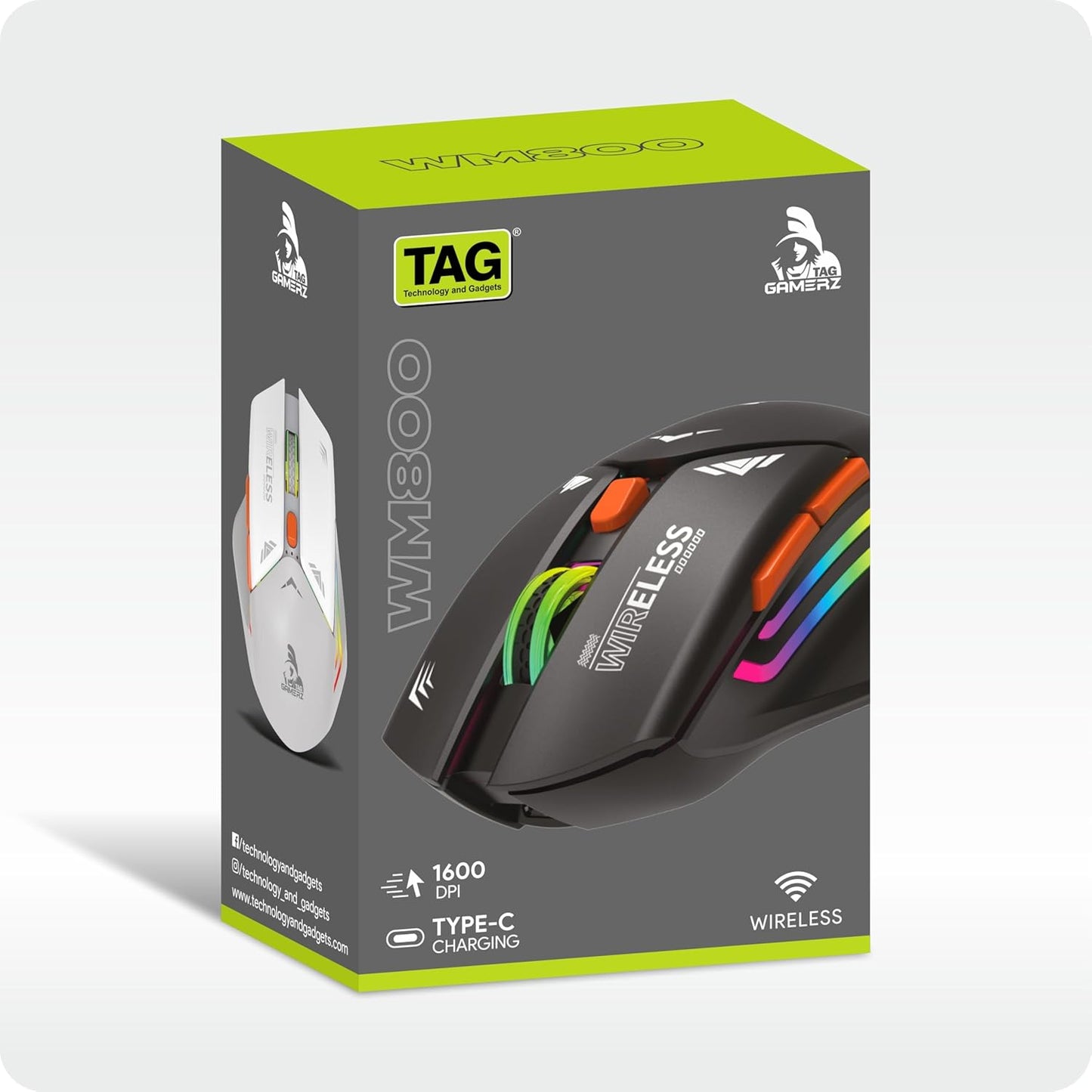 TAG Gamerz WM800 Mouse with 2.4 GHz Wireless