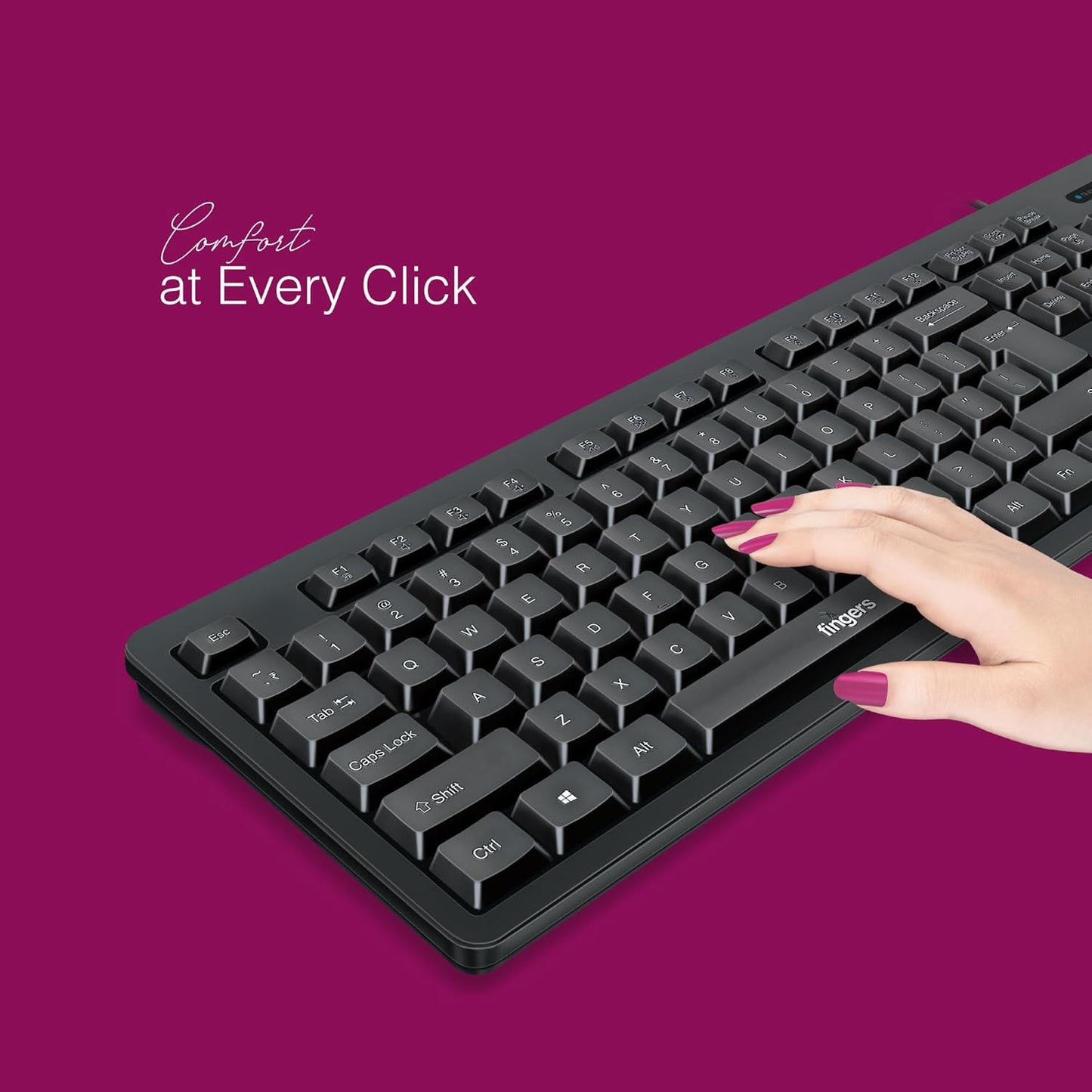 FINGERS FabClicks Multimedia USB Keyboard